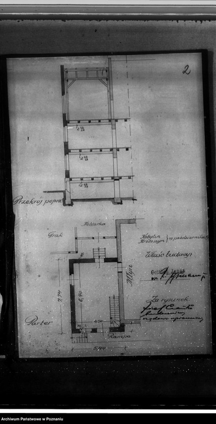 Obraz 6 z jednostki "Projekt na pobudowanie spichlerza zbożowego dla firmy G. Jonas w Kobylinie pow. krotoszyński skala 1:100"