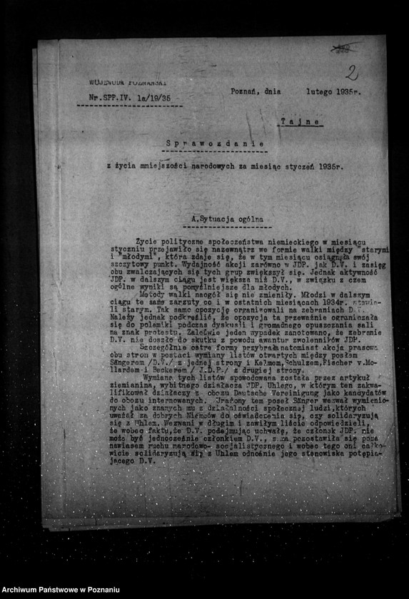 Obraz 6 z jednostki "Sprawozdania z życia mniejszości narodowych za okres od stycznia do czerwca 1935 r."