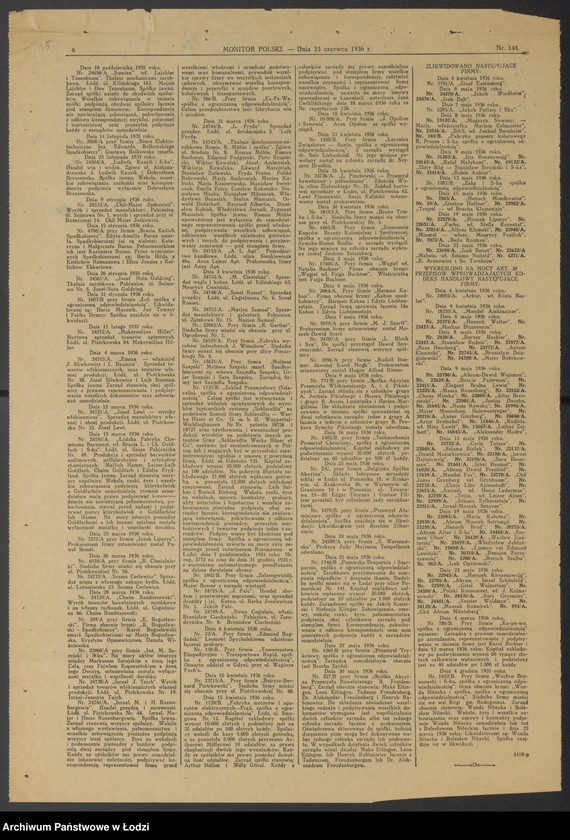 Obraz 17 z jednostki "Lewi Pińczewski – przemysł wełniany i półwełniany sprzedaż w Łodzi"