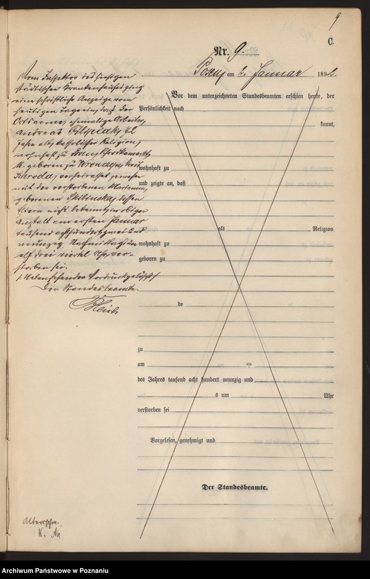 Obraz 12 z jednostki "Księga zgonów t. I"