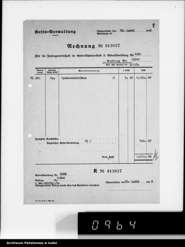 Obraz 5 z jednostki "Aufträge, [Lieferscheinen und Rechnungen] 13541-13600"