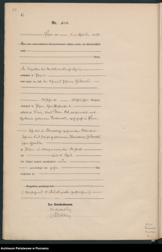 Obraz 12 z jednostki "Księga miejscowa zgonów tom II [Rejestr główny zgonów]"