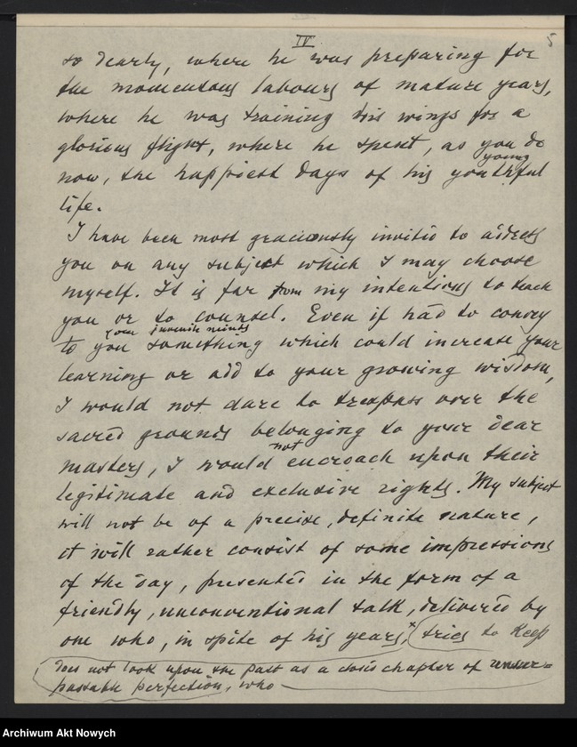 image.from.unit.number "Przemówienie do profesorów i studentów Stanford University w Kalifornii; listy E. C. Robinson