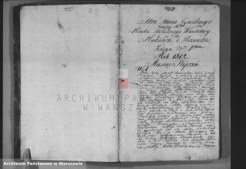 Obraz 1 z jednostki "Akta małżeństw i rozwodów"