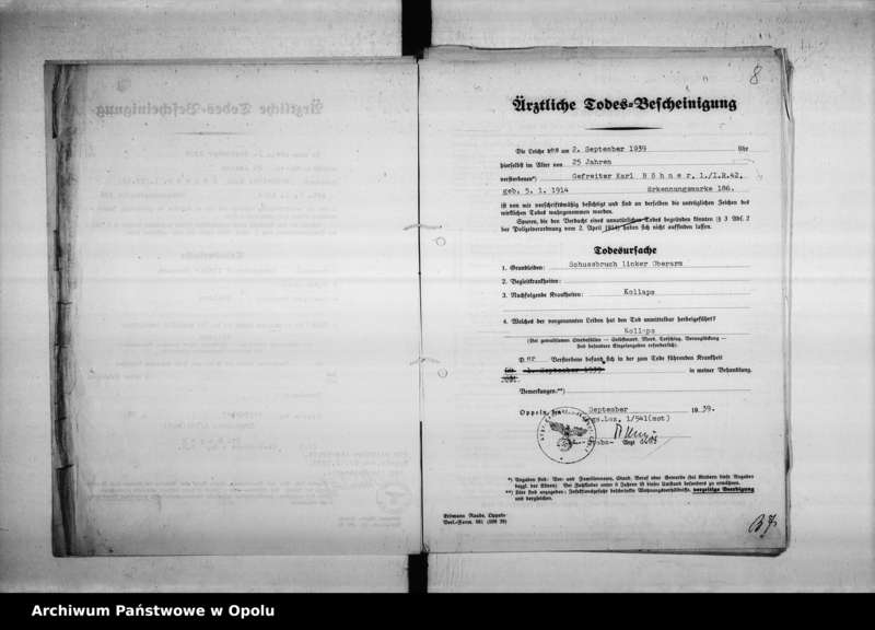 Obraz 14 z jednostki "Kriegssterbefälle 1939"