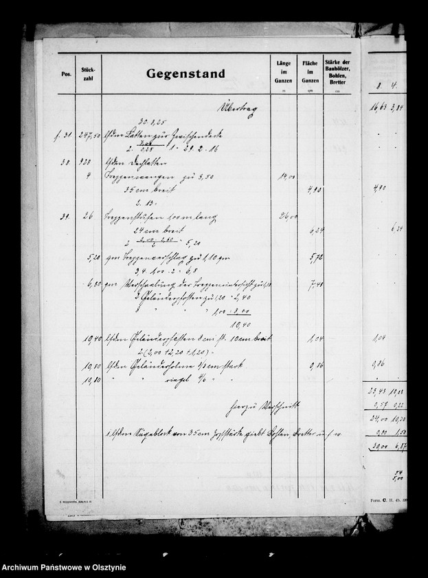 image.from.unit.number "Kosten- Anschlag zum Neubau eines Insthauses auf dem Pachtgute Serwillen, Kr. Rastenburg."
