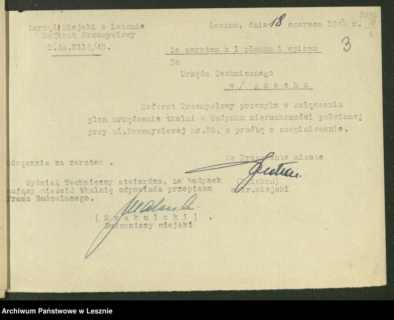 Obraz 5 z jednostki "[Przetwórnia Surowców Włókienniczych - Franciszek Nowakowski - rejestracja]"