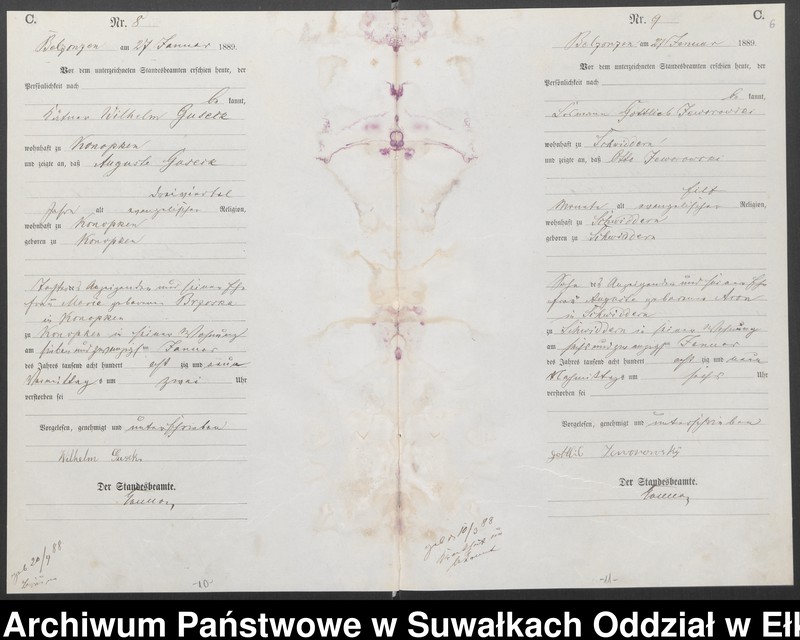 image.from.unit.number "Sterbe-Haupt-Register des Königlichen Preussischen Standes-Amtes Belzonzen Kreis Johannisburg"