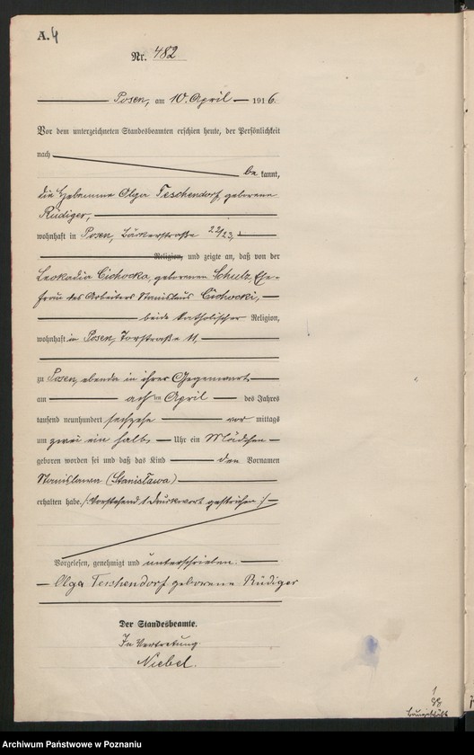 Obraz 6 z jednostki "Księga miejscowa urodzeń tom II [Rejestr główny urodzeń]"