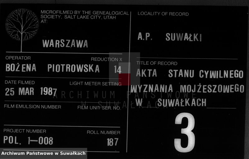 image.from.unit.number "Dowody do Akt osób zaślubionych Urzędnika Stanu Cywilnego Wyznania Moyżeszowego Okręgu Suwalskiego i Jeleniewskiego z roku 1848"