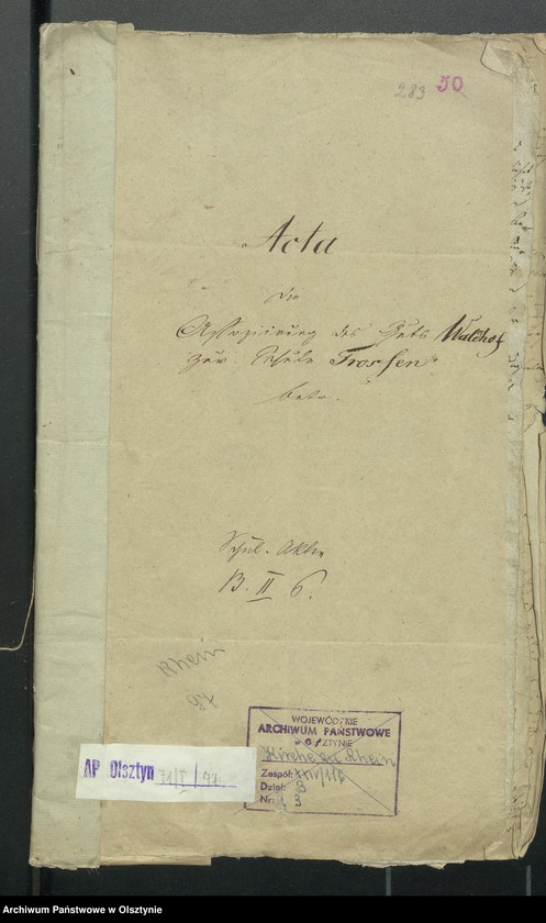 image.from.unit.number "Assozierung des Gutez Waldhof zur Schule in Trossen"