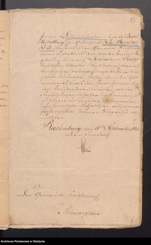 image.from.unit.number "Dismembrationssachen des Bauerngrundstück Neu Rosenthal Nr 38 zwecks Kenntnisnahme des Abgaben Regulirungs Plan durch der Mitglieder des Kirchen Kollegium und Schulvorstan."