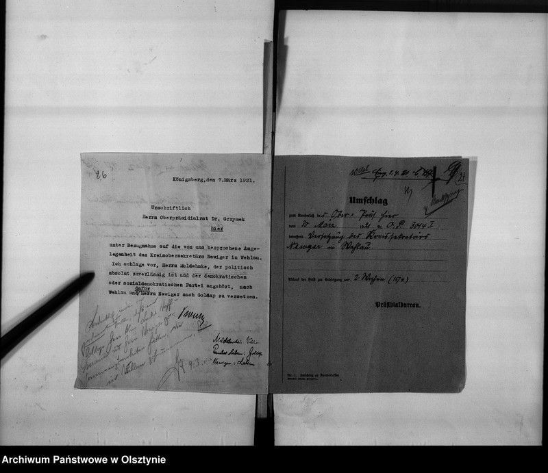 image.from.unit.number "Disziplinarverfahren gegen den Kreis-Sekretär newger [Arthur] in Wehlau"