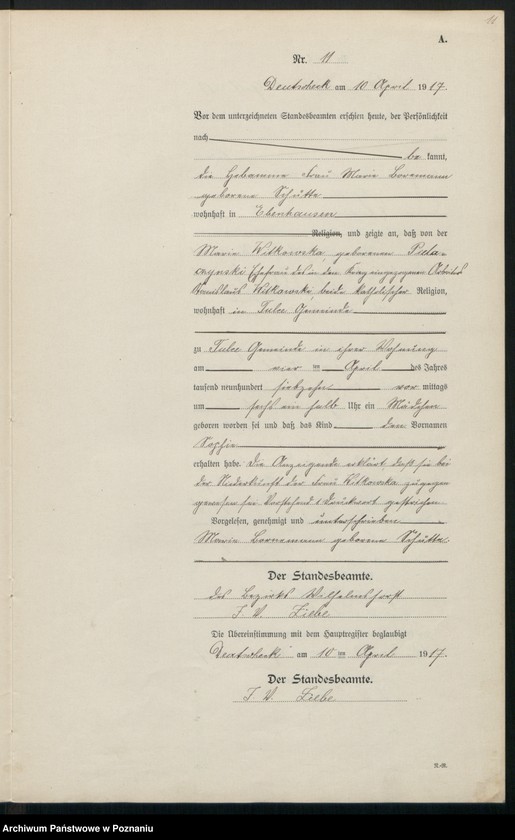 Obraz 13 z jednostki "Geburts-Neben-Register"
