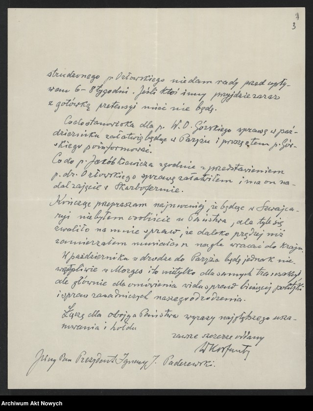 image.from.unit.number "Korfanty Wojciech; Załączniki: a) telegram I. J. Padewskiego do W. Witosa; b) zaproszenie, dotyczy "Rzeczypospolitej"; L.23 (odpowiedzi - rękopisy, maszynopisy)"