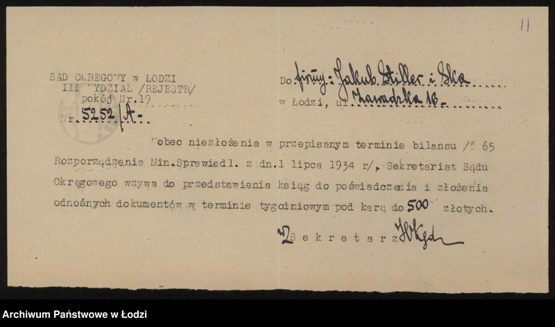 Obraz 13 z jednostki "Jakób Stiller i S-ka – prowadzenie tkalni"