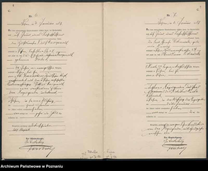 Obraz 6 z jednostki "Księga miejscowa zgonów tom I [Rejestr główny zgonów]"