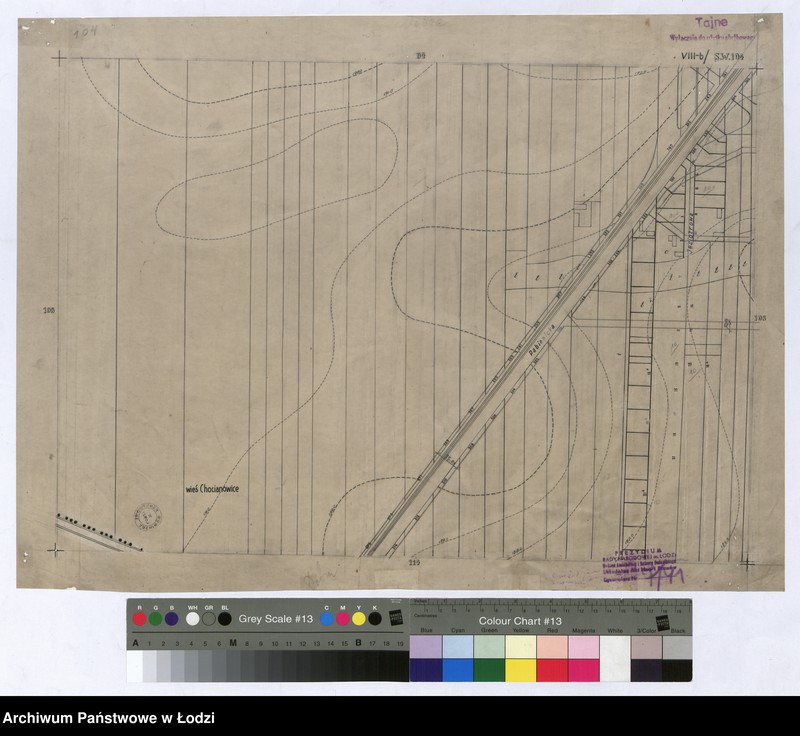 Obraz 1 z jednostki "Plan m. Łodzi 1:2000. Sekcja SW104"