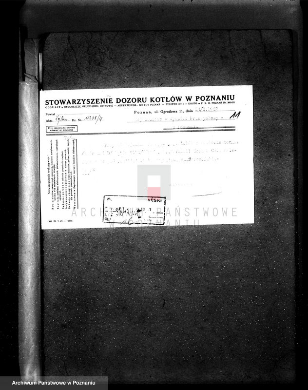 Obraz 18 z jednostki "Tartak w Bogusławiu pow. jarociński własność Fr. Garsztka nr woj. 3502 nr fabr. 66056"