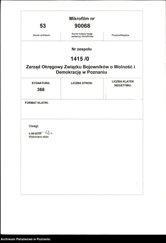 Obraz 5 z jednostki "Relacje i wspomnienia dotyczące powstania wielkopolskiego na terenie Kórnika - Bnina, powiat Śrem, województwo poznańskie."