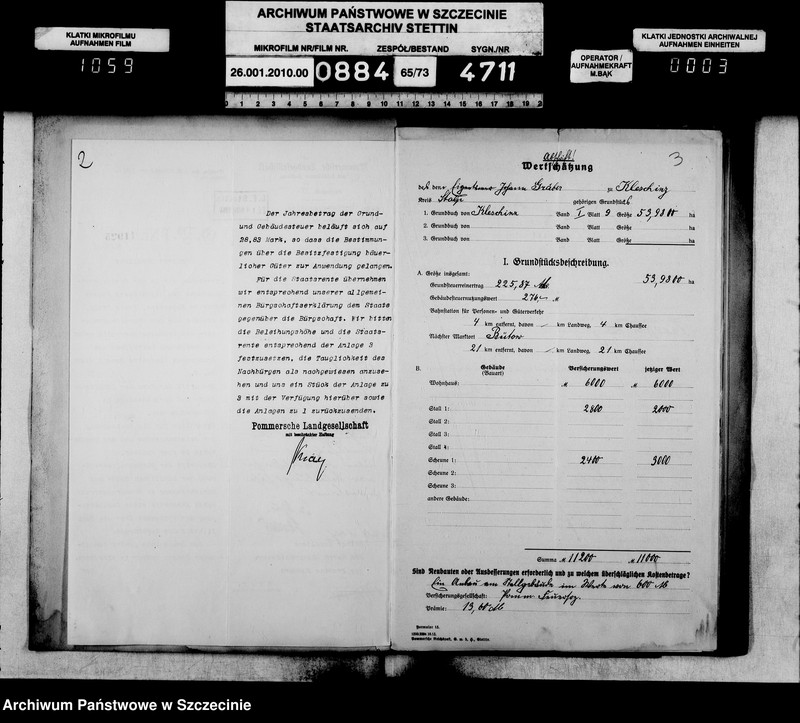 image.from.unit.number "Besitzfestigung des Grundstücks des Landwirts Erwin Müller in Kleschinz Kreis Stolp"