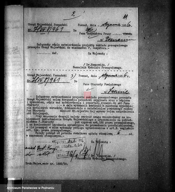 Obraz 16 z jednostki "Zatwierdzenie zakładu przemysłowego - kotłowni w maj. Pawłowice -A. Mielżyńskiego pow. leszczyński"