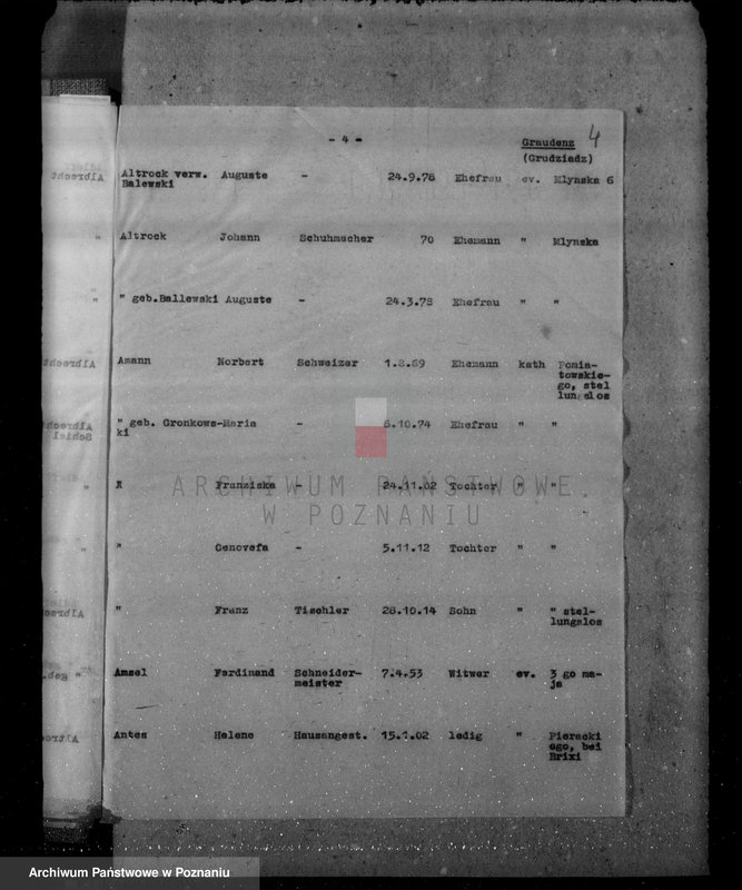 Obraz 8 z jednostki "Das Deutschtum in Polen - spisy Niemców w powiecie grudziądzkim"