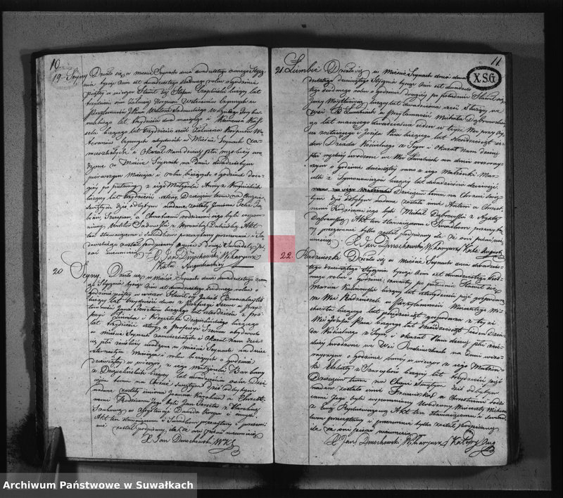 image.from.unit.number "Akta urodzonych, zaślubionych i umarłych parafij seyneńskiey z roku 1827."