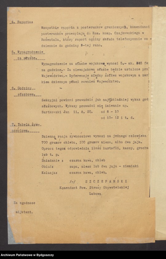 image.from.unit.number "Komenda Powiatowa Lubawa ZSO. Rozkazy komendy [obsada stanowisk, organizacja]"
