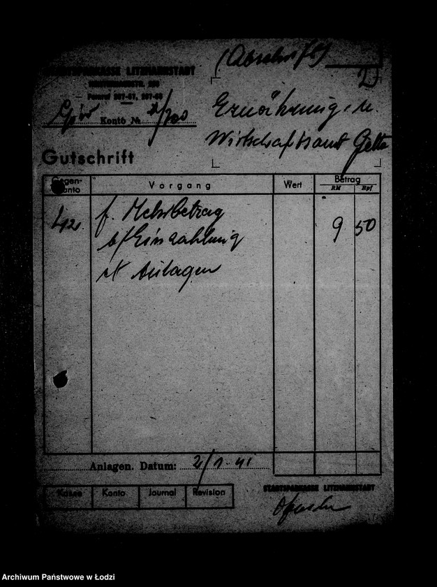 Obraz 6 z jednostki "Bankkonto nr 700"