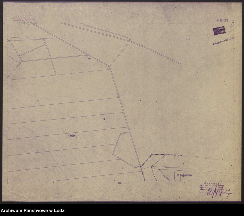 Obraz 8 z jednostki "Plan m. Łodzi 1:2000, odbitka. Sekcja NW121"