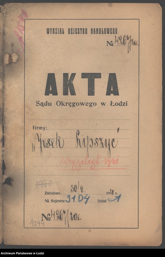 Obraz 2 z jednostki "Josek Lipszyc- sprzedaż papieru"