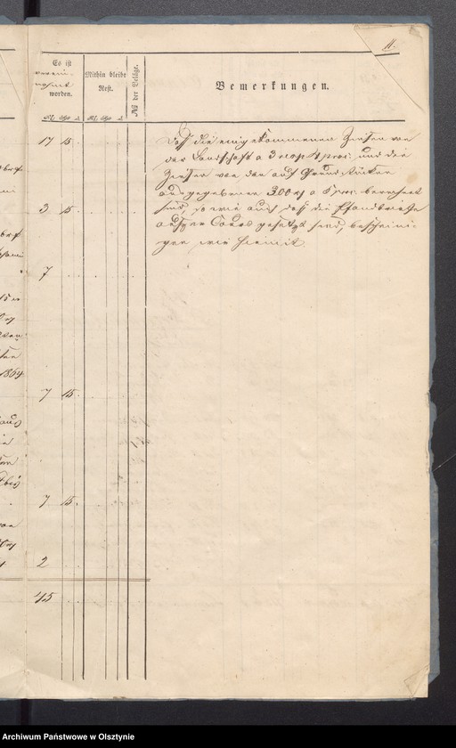 image.from.unit.number "Jahres Rechnung der Kirchen Kasse in Milken"