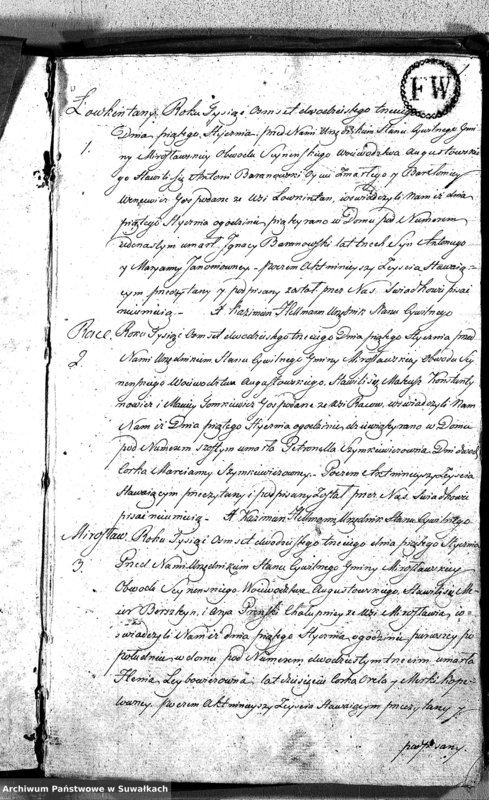 image.from.unit.number "Akta Umarłych Gminy Mirosławskiey na Rok 1823"