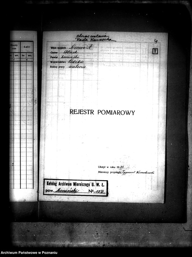 Obraz 8 z jednostki "Rejestr pomiarowy majątku Lisewo A powiatu konińskiego. Obszar scaleniowy Ruda Komorska"