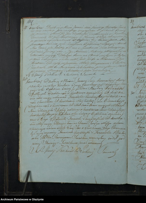 image.from.unit.number "Akta Urodzenia, Małżeństw, Zeyścia Parafij Janowskiej Powiatu Przasnyskiego w Gubernij Płockiej z roku 1852"