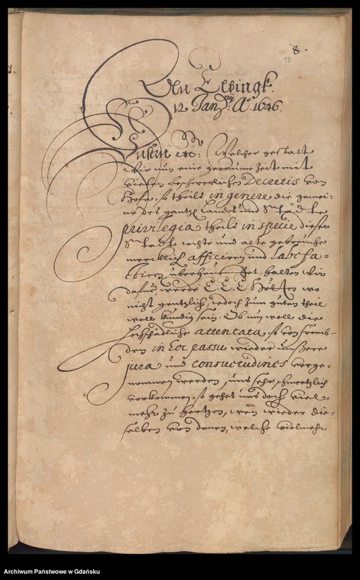 Obraz 17 z jednostki "Liber Missivarum in Anno Domini 1646. [Indeks adresatów]. Liber Missivarum in Anno Domini 1647. Index [adresatów]"