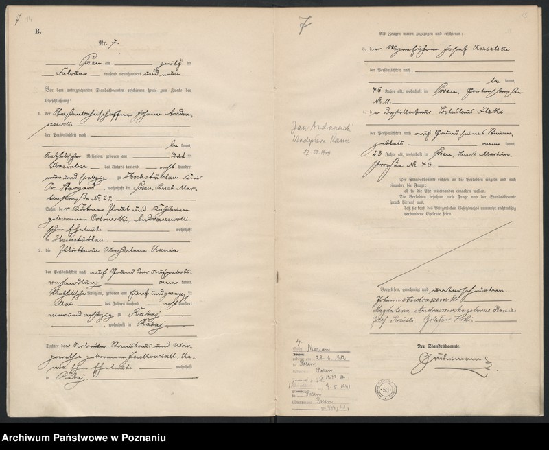 Obraz 9 z jednostki "Księga miejscowa małżeństw [Rejestr główny małżeństw]"
