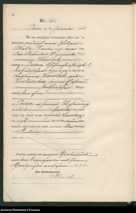 Obraz 19 z jednostki "Księga urodzeń t. I, II"