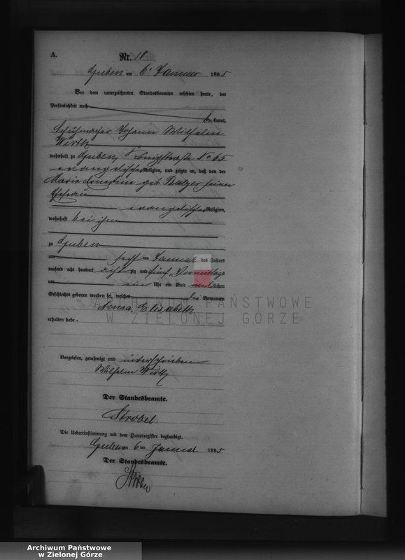 image.from.unit.number "Geburts-Neben-Register, Band I von No 1 bis No 500"