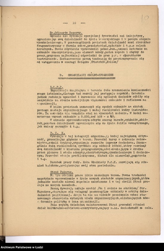 Obraz 13 z jednostki "[Półroczne sprawozdania wojewody z życia polskich organizacji związkowych i stowarzyszeń]"