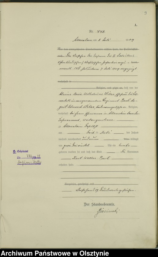 image.from.unit.number "Geburts-Haupt-Register Tom I I, Nr 440-883"