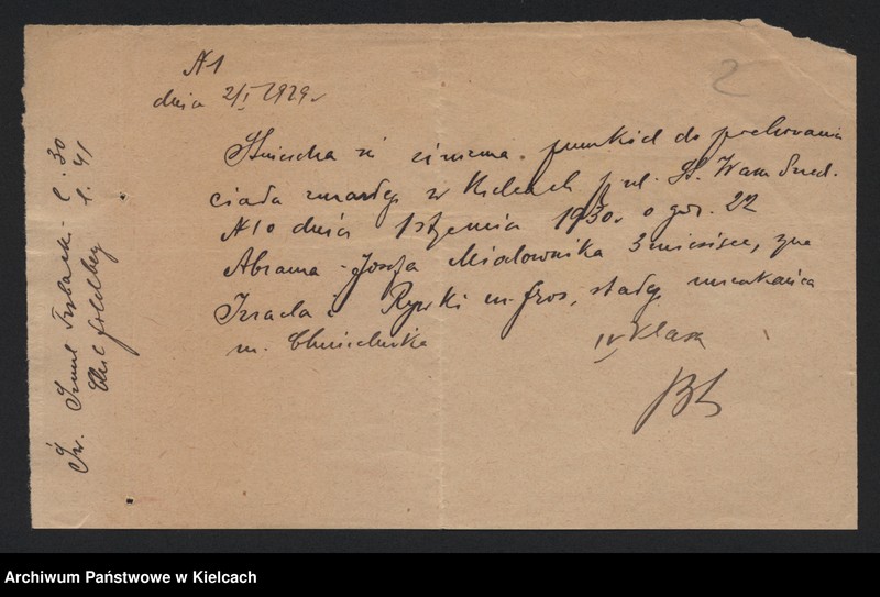 image.from.unit.number "Załączniki do akt zgonu Okręgu Bożniczego Kielce za rok 1930"