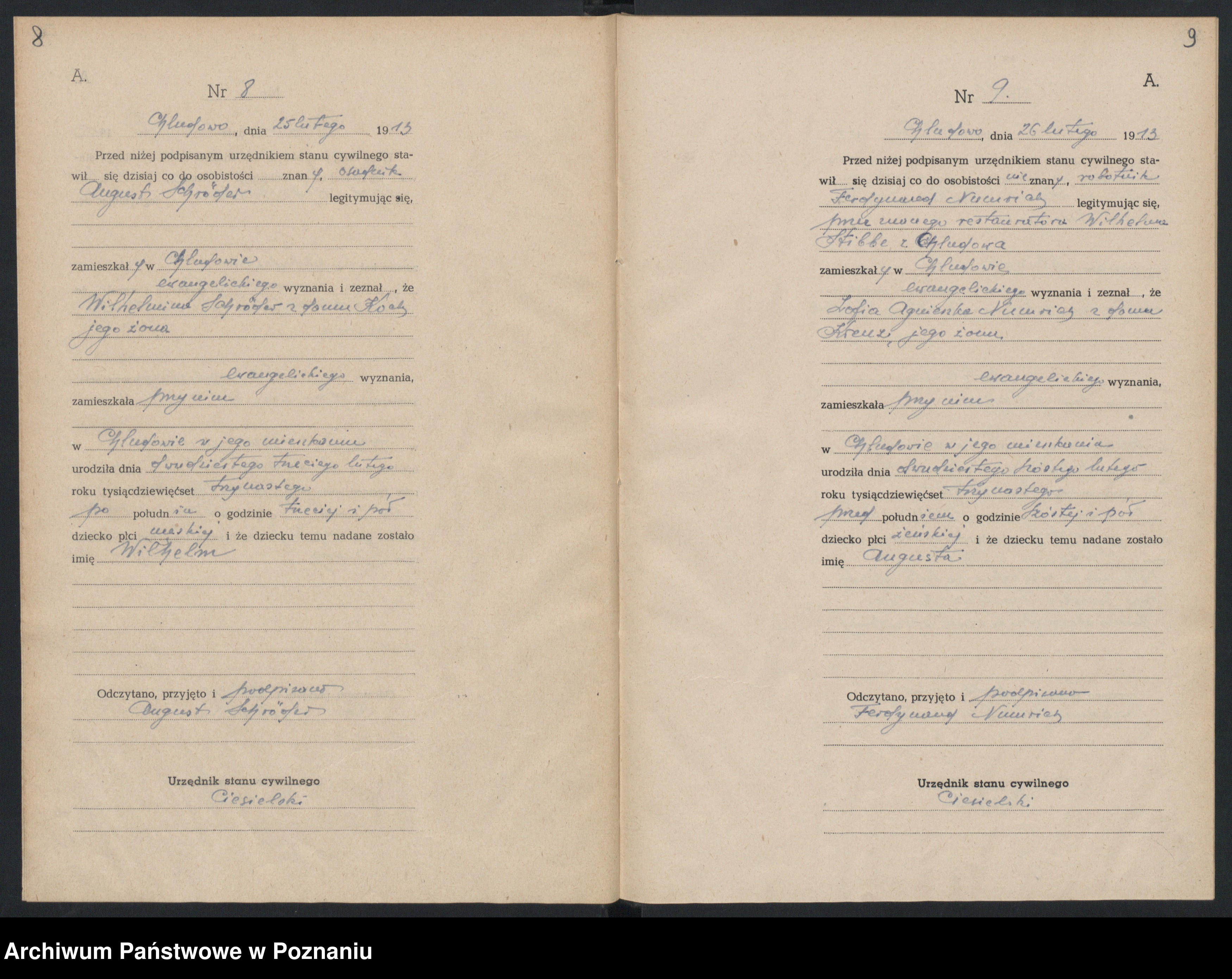 Skan z jednostki: Księga urodzin [Rejestr poboczny urodzeń]