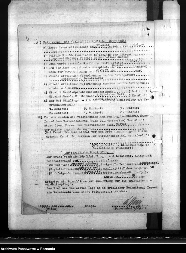 Obraz 8 z jednostki "Ermittelung der Säuglings - Sterbefälle"