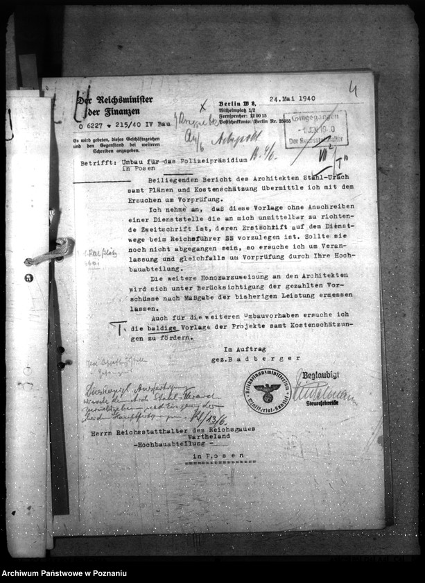 Obraz 9 z jednostki "Polizei - Präsidium - Posen"