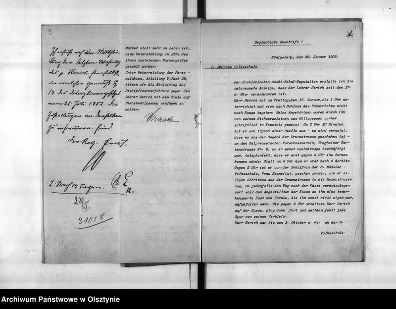 image.from.unit.number "Disciplinarverfahren wieder den Lehrer Herich [Adolf Ferdinand]"