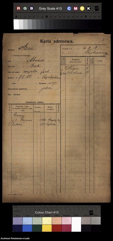 Obraz 3 z jednostki "[Spis ludności Łodzi] Szen-Szenfeld"