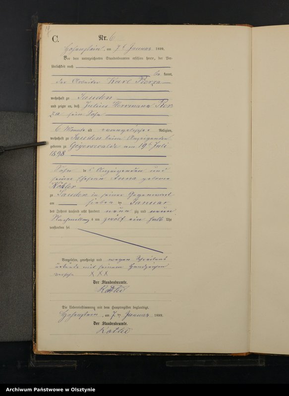 image.from.unit.number "Sterbe-Neben-Register Nr 1 - 77"