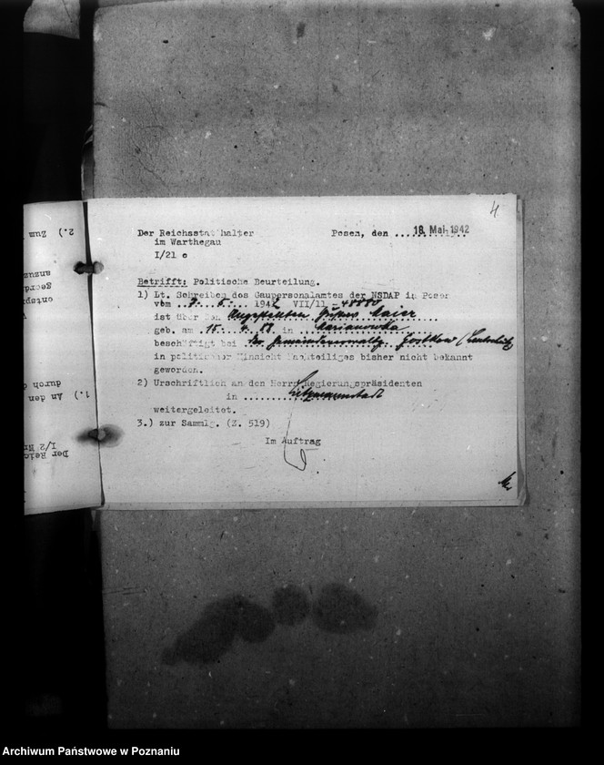 Obraz 8 z jednostki "Politische Beurteilungen der Angestellten"